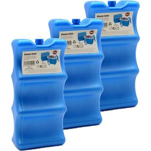 Set van 5x stuks koelelementen voor blikjes 10 x 5,5 x 21 cm blauw - Koelblokken/koelelementen voor koeltas/koelbox