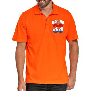 Race fan poloshirt voor heren - Racing op borstkas - race fan supporter