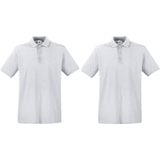 Fruit of the Loom poloshirt premium - lichtgrijs - heren - katoen - 180 grams
