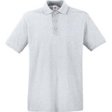Fruit of the Loom poloshirt premium - lichtgrijs - heren - katoen - 180 grams