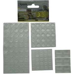 3x pakjes siliconen stootdoppen / stootdruppels 106 stuks assorti - Tafel / deur beschermers / geluidsdempers