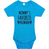 Mommys Favourite Human - Rompertje - Blauw - Kraamcadeau - Babykleding