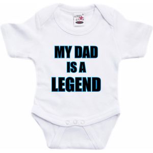 My Dad Is A Legend - Rompertje - Wit - Katoen - Kraamcadeau / Vaderdag Cadeau