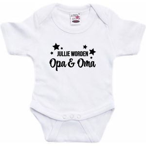Jullie Worden Opa en Oma Tekst Baby Rompertje Wit Jongens en Meisjes