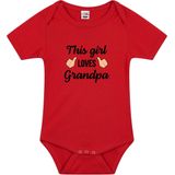 Bell - This Girl Loves Grandpa - Rompertje - Rood - 100% Katoen