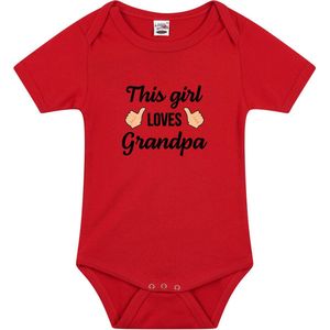 Bell - This Girl Loves Grandpa - Rompertje - Rood - 100% Katoen