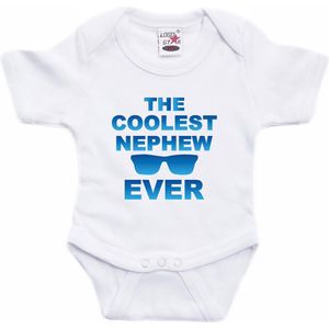Coolest nephew ever kraamcadeau neef rompertje wit jongens
