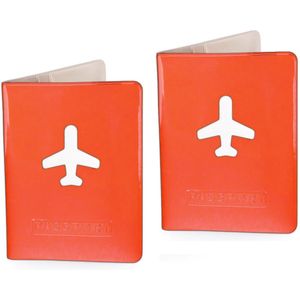 2x stuks paspoorthoes houders rood 13 cm - Paspoorthoesjes