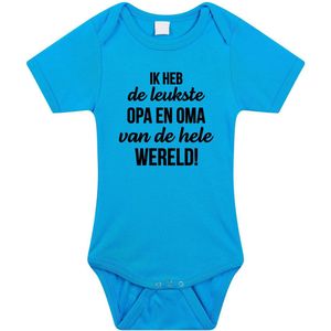 Leukste - Opa en Oma - Rompertje - Blauw - 100% Katoen