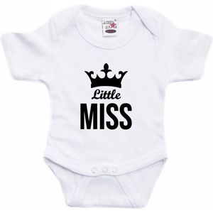Bellatio Decorations - Rompertje - Wit - Little Miss - Baby