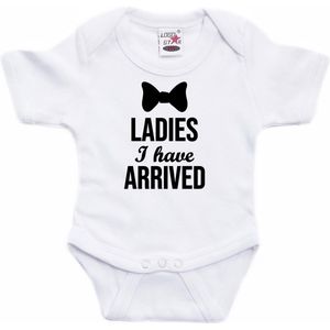 Ladies I Have Arrived Tekst Baby Rompertje Wit Jongens - Kraamcadeau - Babykleding 80