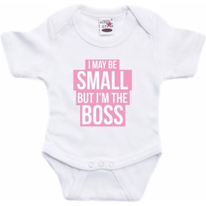 Small but the boss - Rompertje - Blauw/Wit - Kraamcadeau