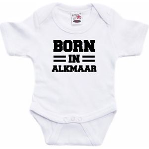 Bellatio Decorations - Rompertje - Wit - Katoen - Born in Alkmaar