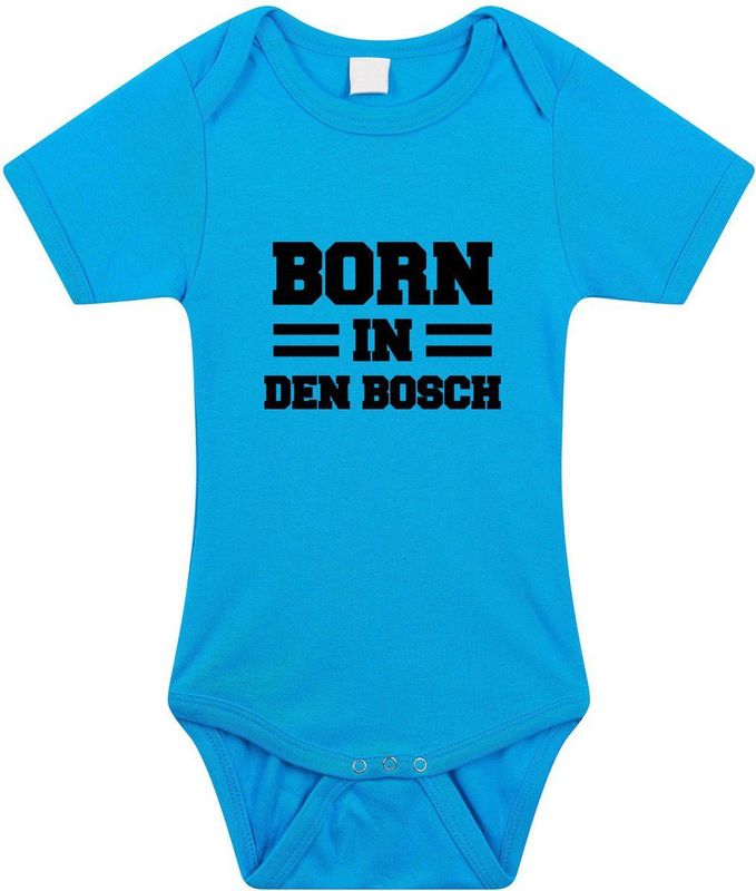 Bellatio Decorations - Rompertje - Blauw - 100% Katoen - Tekst: Born in Den Bosch