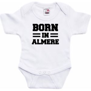 Born in Almere kraamcadeau rompertje wit jongens en meisjes