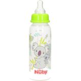 2x stuks melkfles voor babies groen 240 ml - Baby drinkflessen