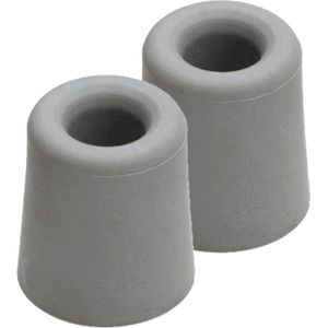 5x stuks deurstopper / deurstoppers rubber grijs - 5,9 x 3,9 cm - deurbuffers / deurbuffer