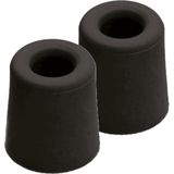 4x stuks deurstopper / deurstoppers rubber zwart - 2,4 x 3 cm - deurbuffers / deurbuffer