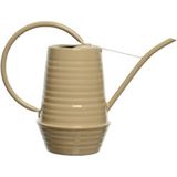 Decoris Gieter - 1 liter - zandkleurig - metaal - plantengieter - voor binnen en buiten