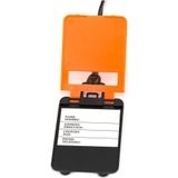 Pakket van 4x stuks kofferlabels oranje 9,5 cm - Reiskoffer reisaccessoire