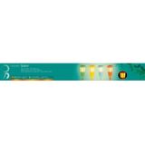 12x stuks solar tuinfakkel/tuinlamp turquoise op zonne-energie 61 cm - Prikspots tuinverlichting