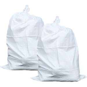 20x stuks puinzakken/afvalzakken/vuilniszakken met koord 65 liter - Afvalzakken - Big Bag