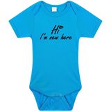 Hi Im new here - Rompertje - Blauw - 100% Katoen