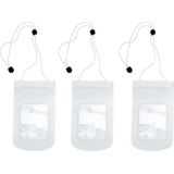 3x stuks waterdichte multifunctionele PVC strandtasjes wit