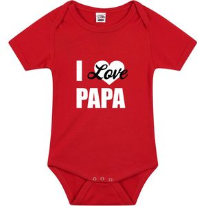 Bellatio Decorations - Rompertje - Rood - I love papa - Babykleding 56