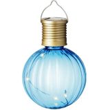 Set van 4x stuks buiten led lichtroze, groene, blauwe en roze lampion solar verlichting 11 cm