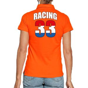 Oranje poloshirt Racing supporter race fan voor dames - race fan race supporter coureur supporter