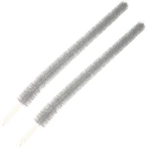 2x stuks kunststof radiatorborstels/verwarmingsborstels grijs 92 cm - Schoonmaakborstel/rager verwarming