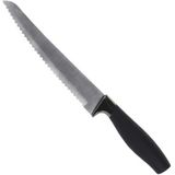 Bamboe houten brood snijplank met kruimel opvangbak bruin 38 cm met broodmes