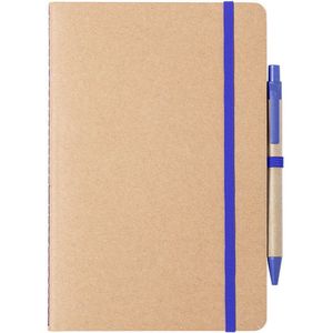 Notitieboekje/Opschrijfboekje A5 - Nature Line - 15 x 21 cm - 60 blanco paginas - blauw elastiek - Schriften - Blocnote