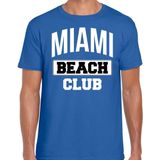 Bellatio Decorations - Zomer T-shirt - Blauw - Heren - Miami Beach Club