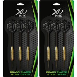 12x XQ Max Dartpijlen met zwarte flights 18 gram 11 cm