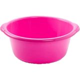 Kunststof teiltje/afwasbak rond 20 liter roze - Afmetingen 50 x 47 x 20 cm - Huishouden