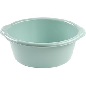Kunststof teiltje/afwasbak rond 6 liter mintgroen - Afmetingen 34 x 32 x 14 cm - Huishouden