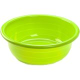 Grote kunststof teiltje/afwasbak rond 11 liter groen - Afmetingen 37 x 37 x 18 cm - Huishouden