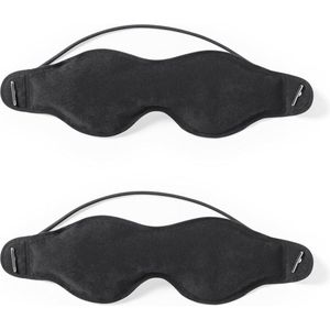 2x stuks zwart ontspanningsmasker - relax oogmaskers