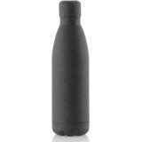 RVS waterfles/drinkfles zwart met schroefdop 790 ml - Sportfles - Bidon