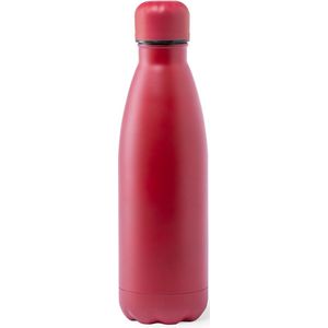 RVS waterfles/drinkfles rood met schroefdop 790 ml - Sportfles - Bidon