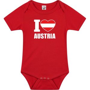 Bellatio Decorations - I love Austria - Rompertje - Rood - 56