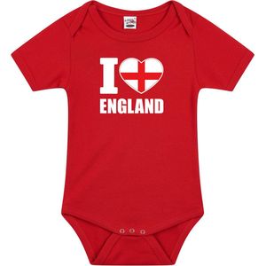 I love England / Engeland landen rompertje rood jongens en meisjes