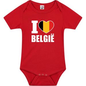 I love Belgie landen rompertje rood jongens en meisjes