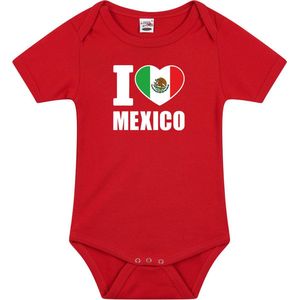 I love Mexico baby rompertje rood jongen/meisje