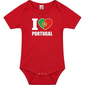 Bellatio Decorations - I love Portugal - Rompertje - Rood - 56