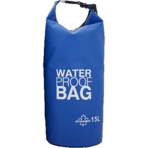 Waterdichte duffel bag/plunjezak/dry bag 15 liter blauw - Waterdichte reistassen