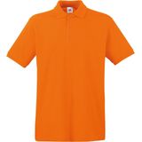 Fruit of the Loom poloshirt premium - oranje - heren - katoen - 180 grams