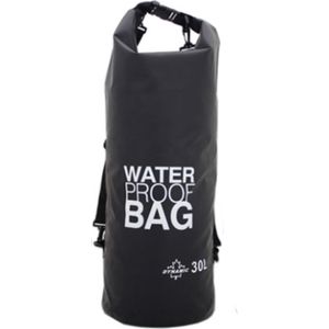 Waterdichte duffel bag/plunjezak/dry bag 30 liter zwart - Waterdichte reistassen